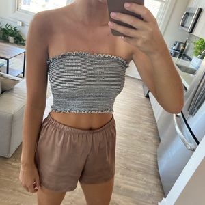 Black and white crop top from brandy